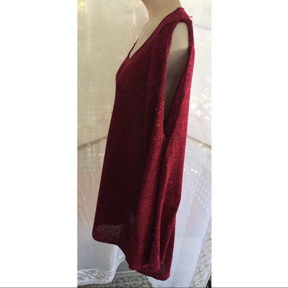 Beige by eci Red Berry Long Sleeve Sweater XL - Picture 2 of 6